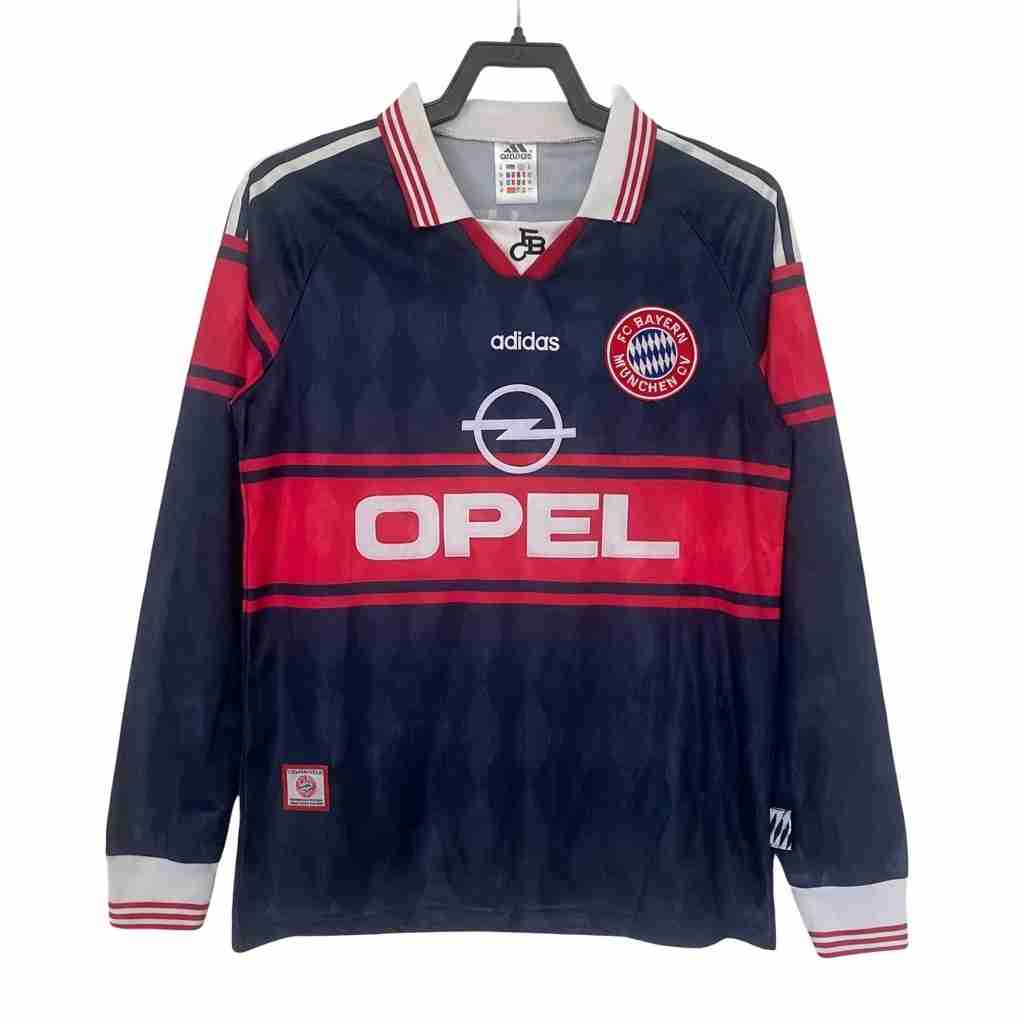 Retro Bayern Munich Long Sleeve 1997 - 99 Home Jersey - Jerseydex